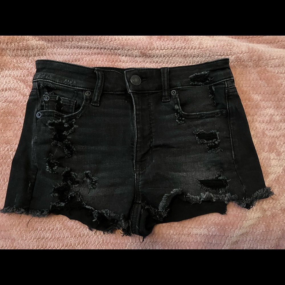 American eagle black shorts